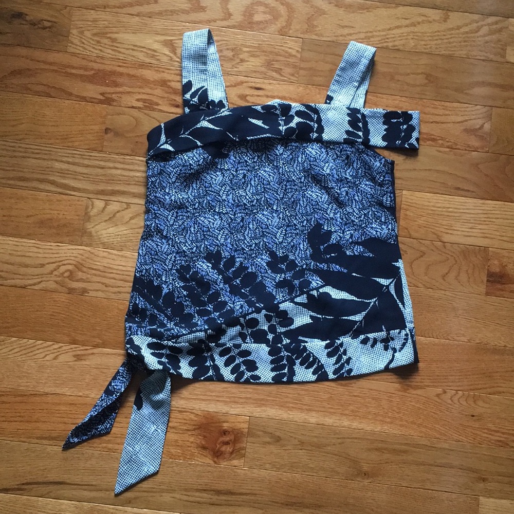 Banana Republic Floral Asymmetrical Tank